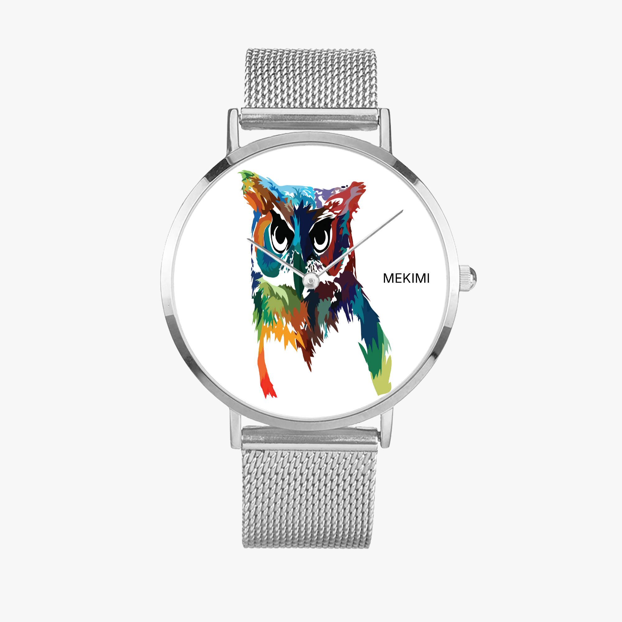 MEKIMI WATCH- Colorful Owl Artwork Watch