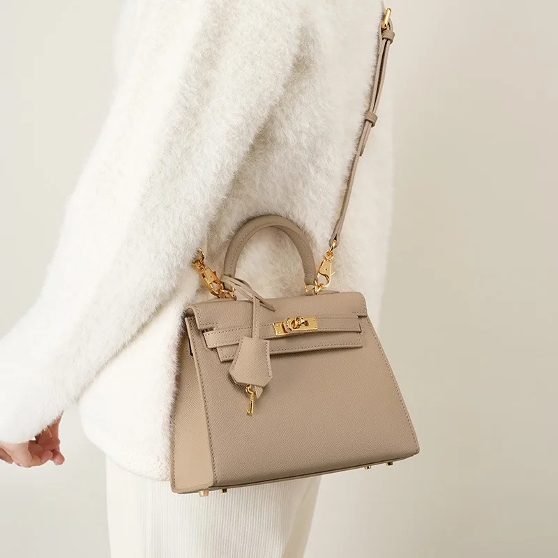 MAKOM BAGS - Fashionable Mini Leather Kelly Bag