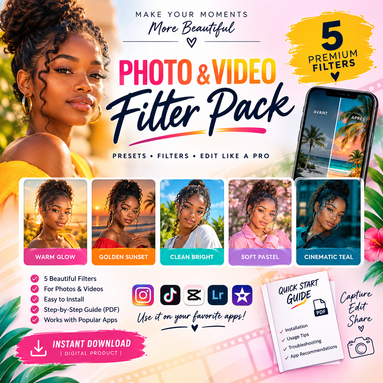 Photo & Video Filter Pack – 5 Premium Filt