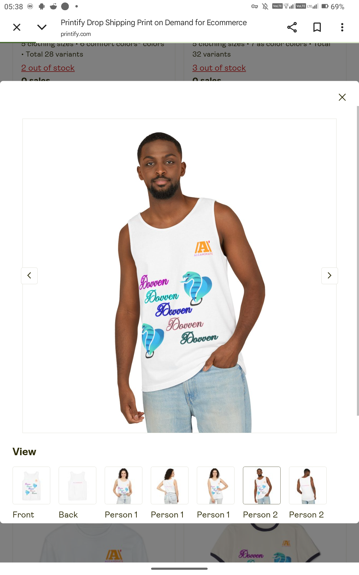 Alcaminate Devvon tank top