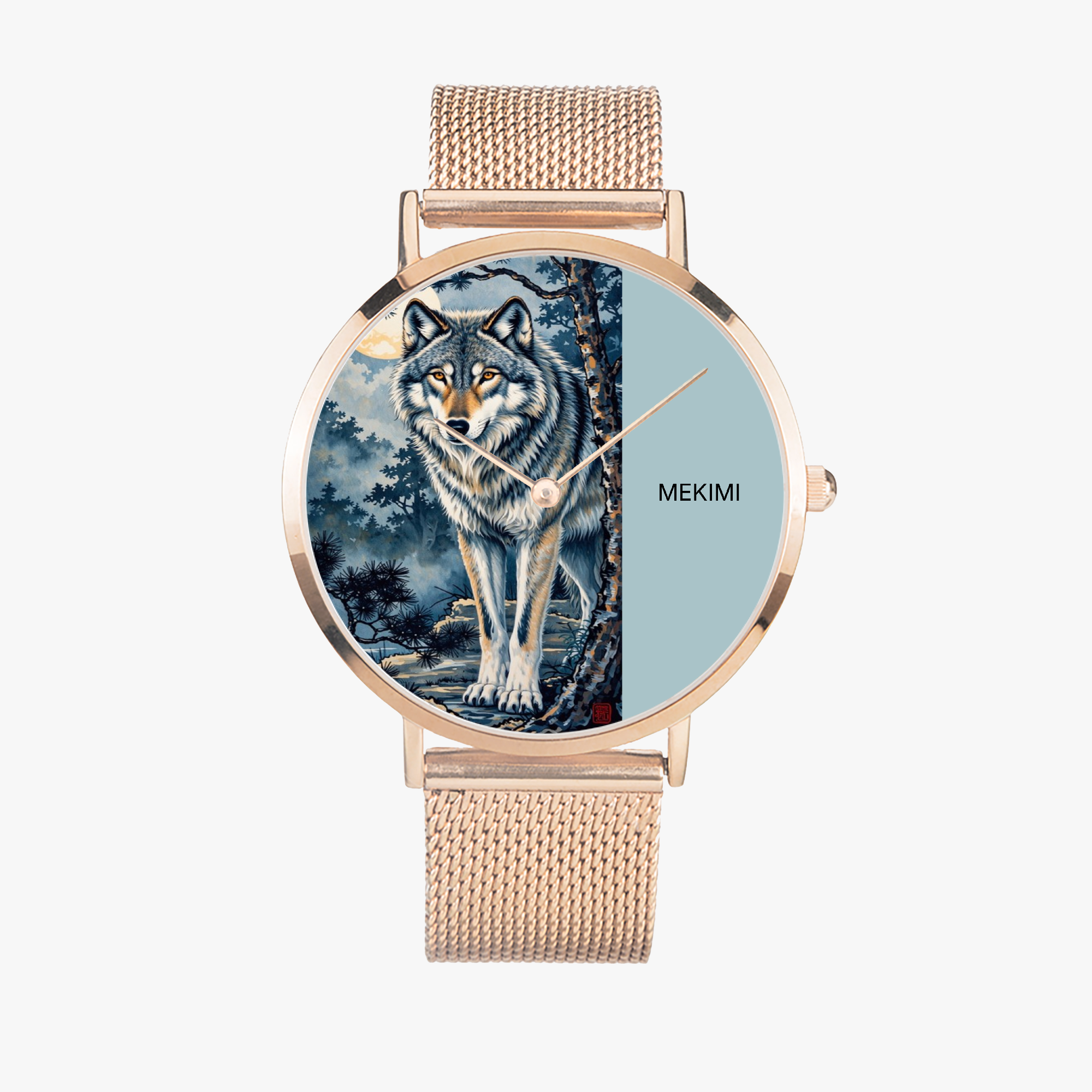 MEKIMI WATCH-Moonlit Wolf Guardian Watch