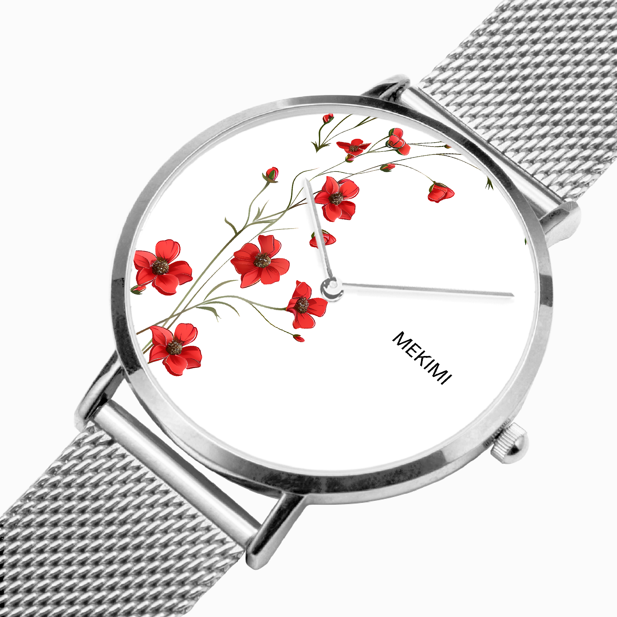 MEKIMI WATCH- Red flowers Watch