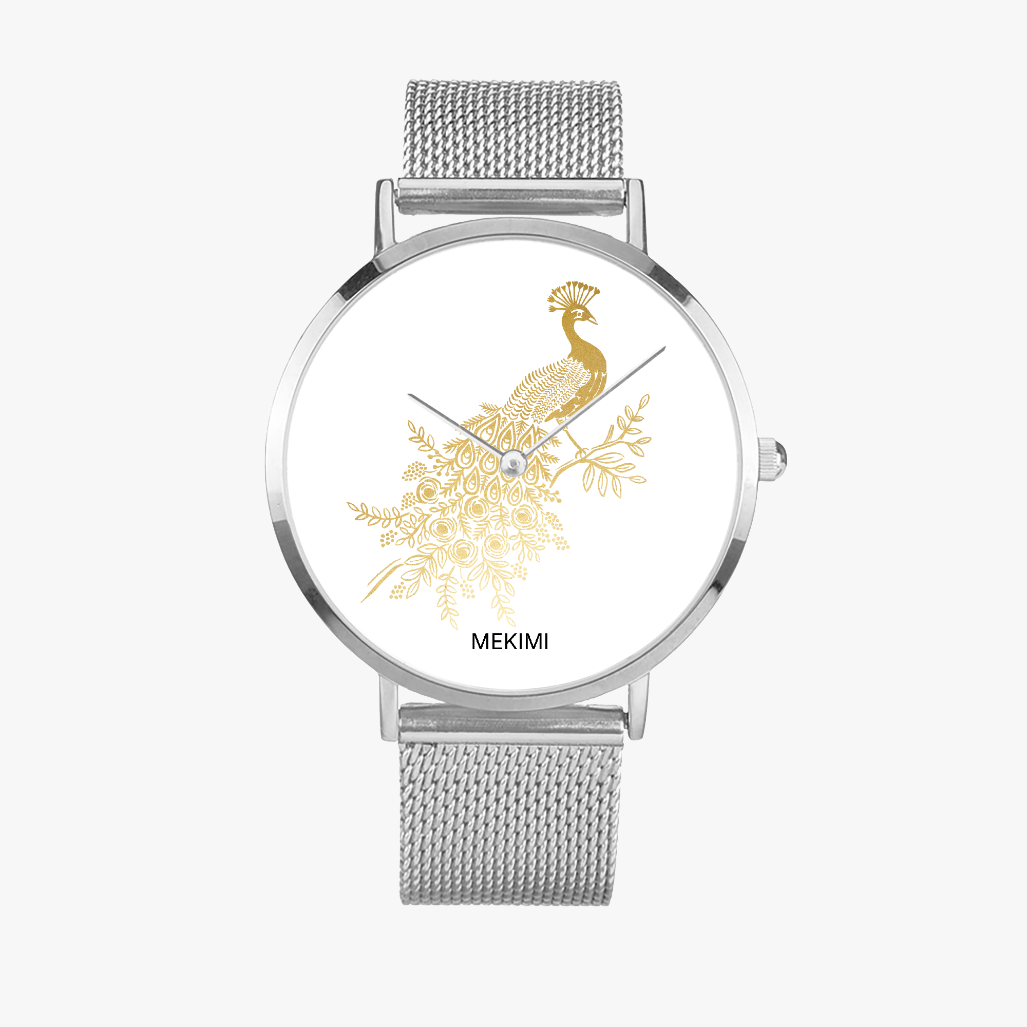 MEKIMI WATCH- Golden Peacock Artwork Watch