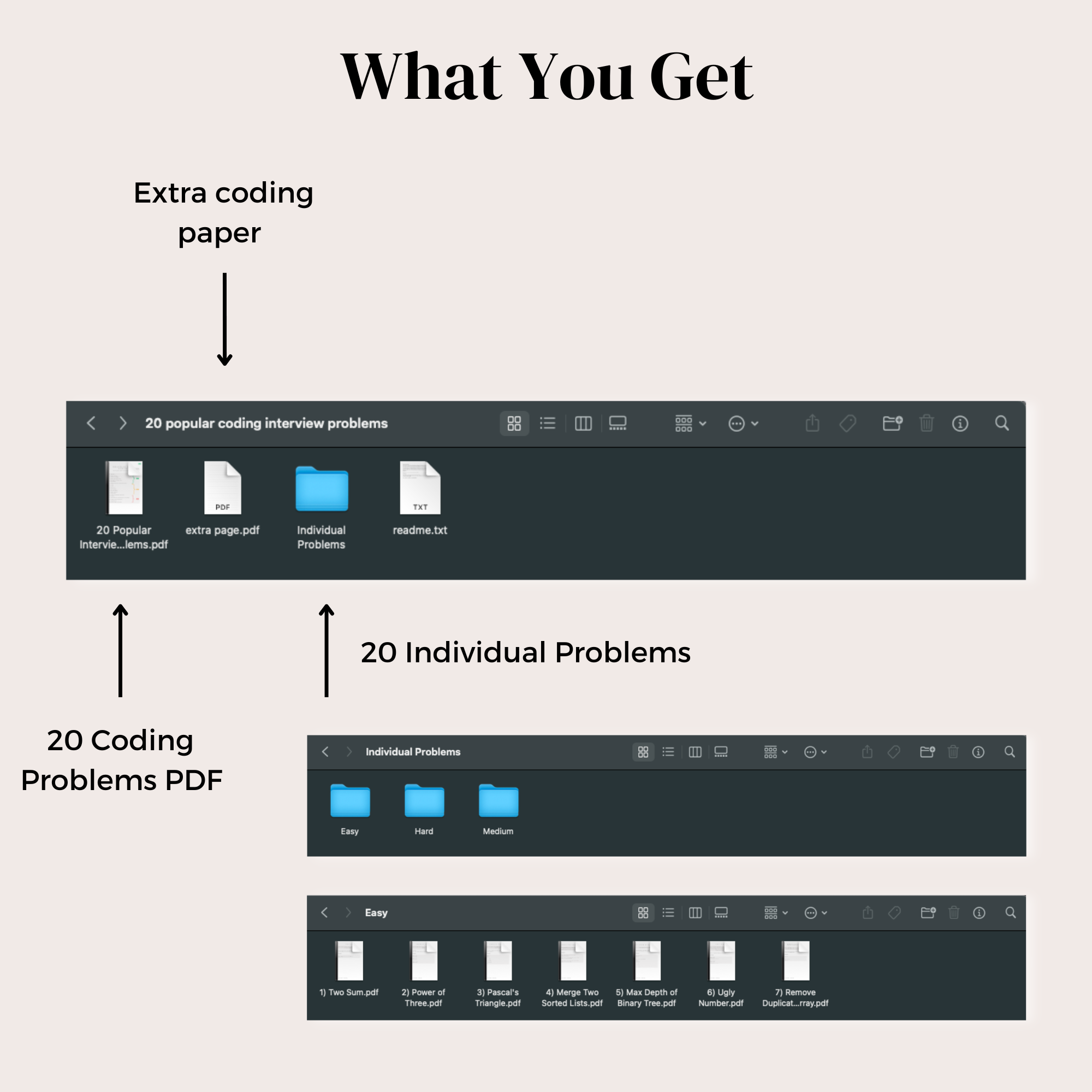 20 Coding Interview Problems Practice on Paper/PDF