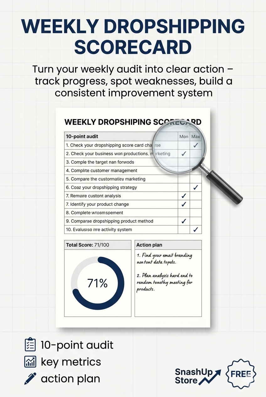 Weekly Dropshipping Scorecard