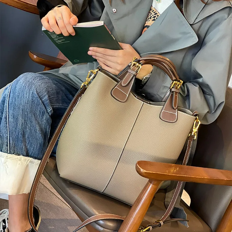 MAKOM BAGS- Leather Bucket Bag