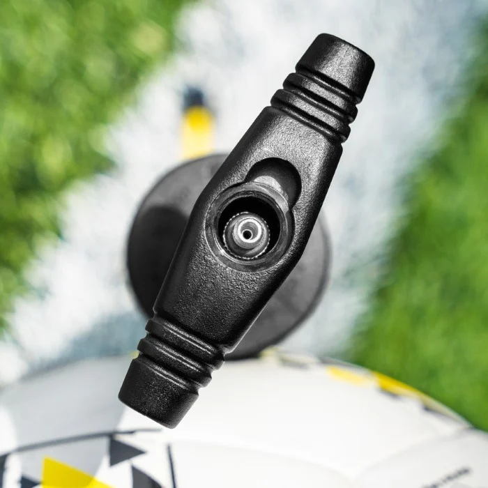 Dual-Action Soccer Pump with Pressure Gauge