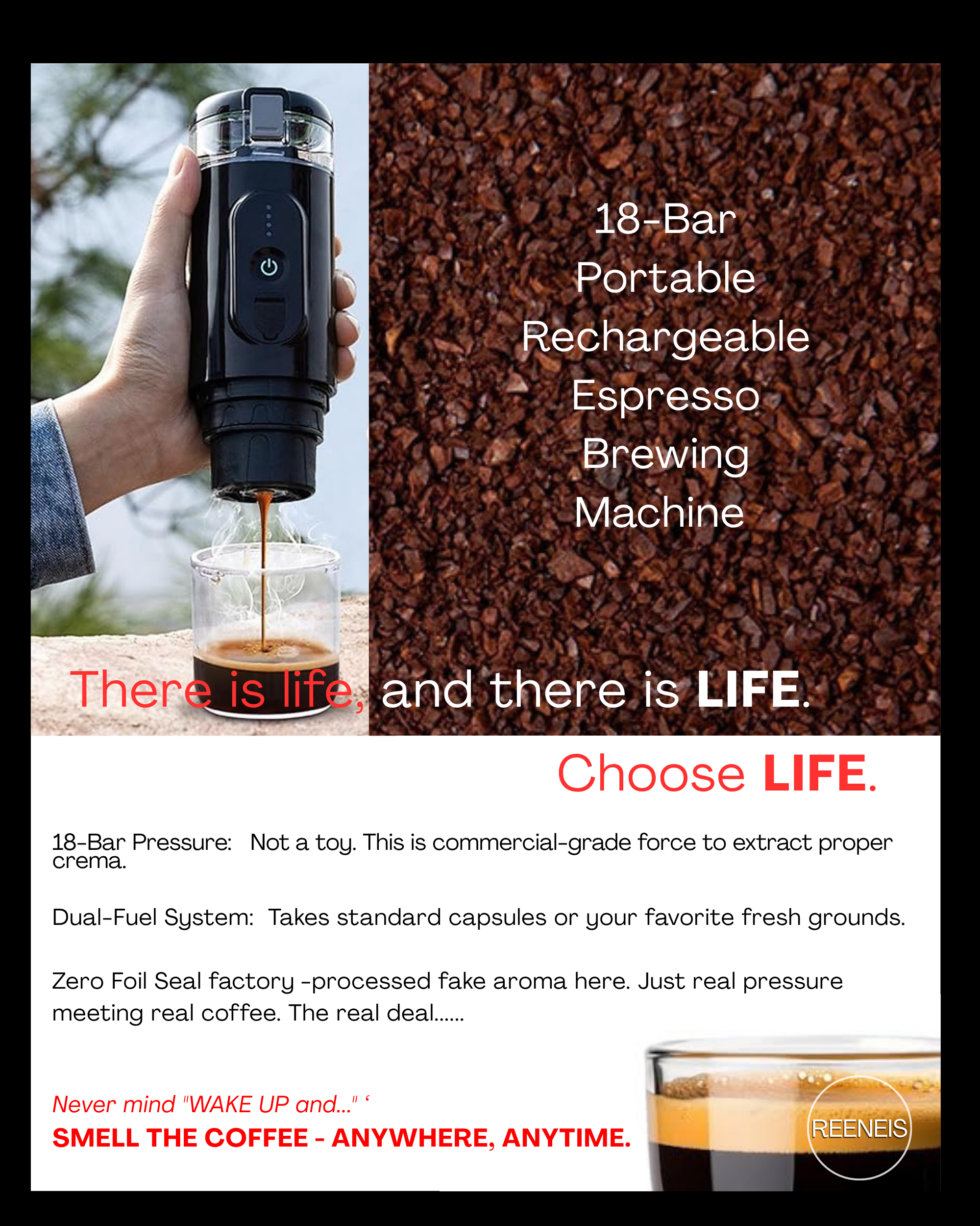 Portable Rechargeable Espresso Brewing Machine
