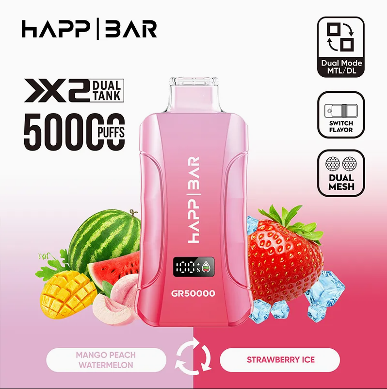 HAPP BAR Mango Peach Watermelon & Strawberry Ice