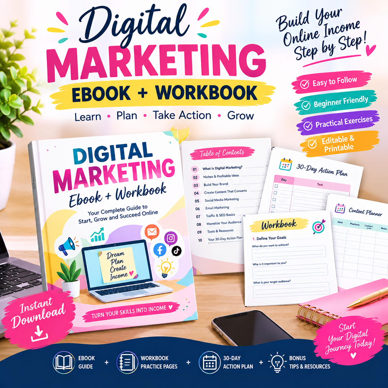 Digital Marketing Ebook + Workbook