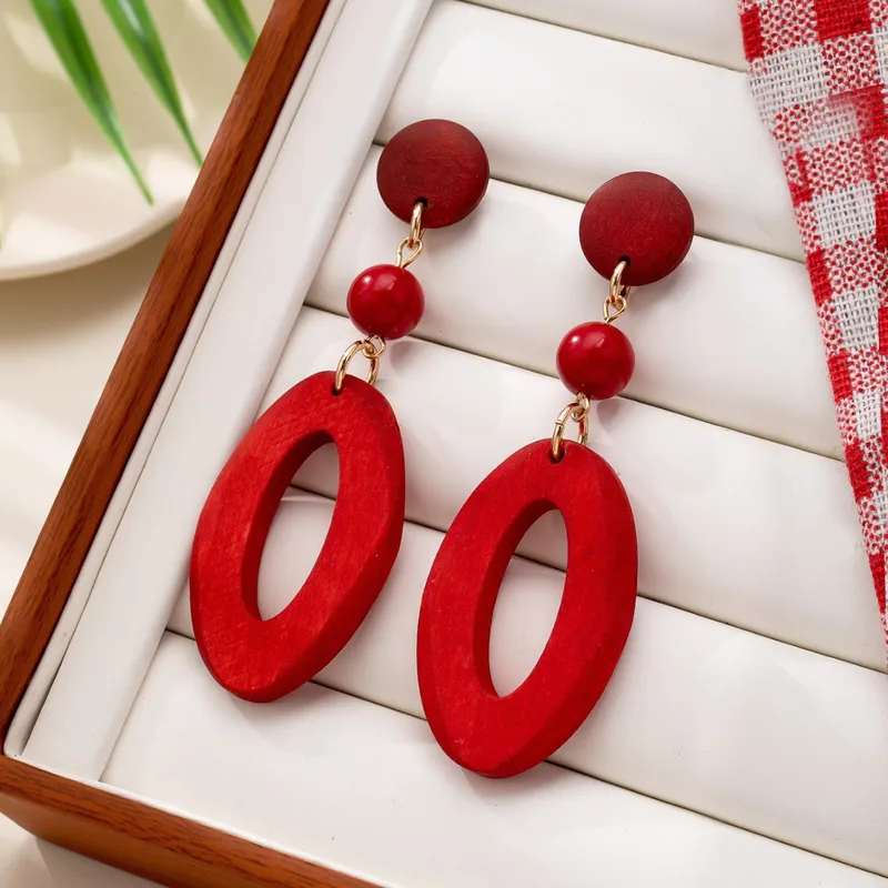 MEKIMI JEWELRY- Red Sunset Wood