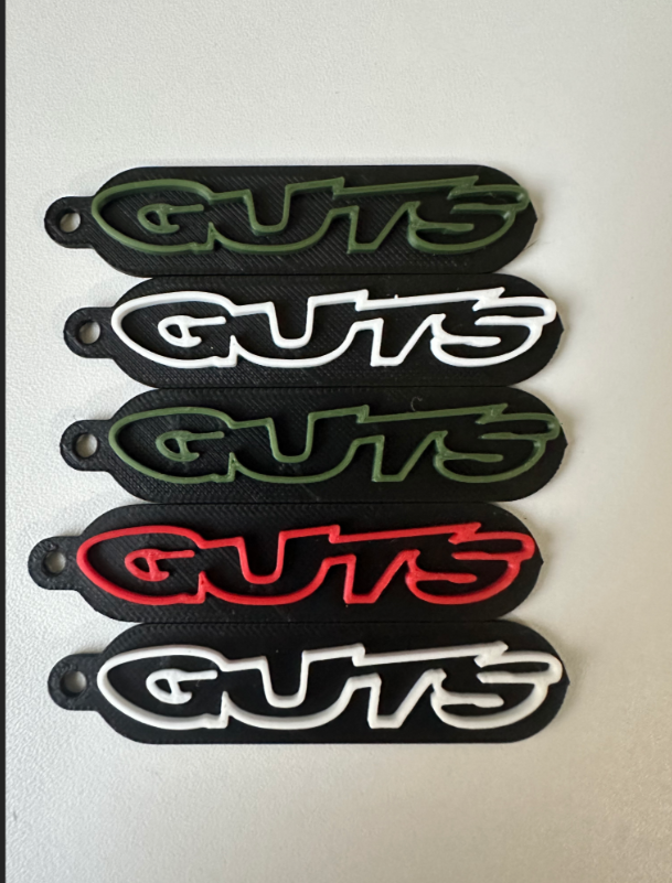 Guts racing keychain