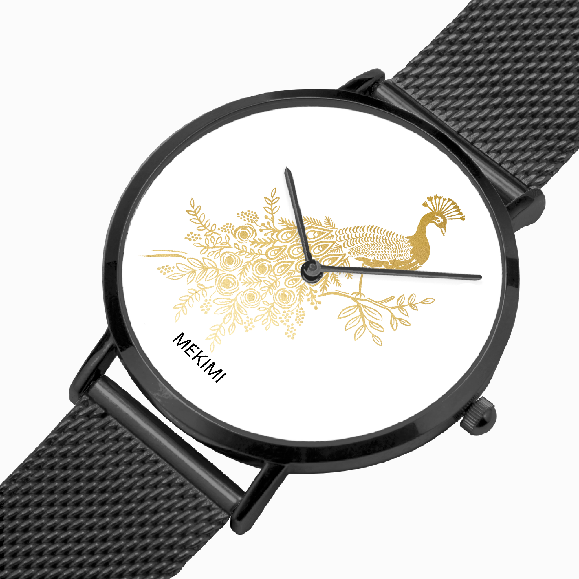 MEKIMI WATCH- Golden Peacock Artwork Watch