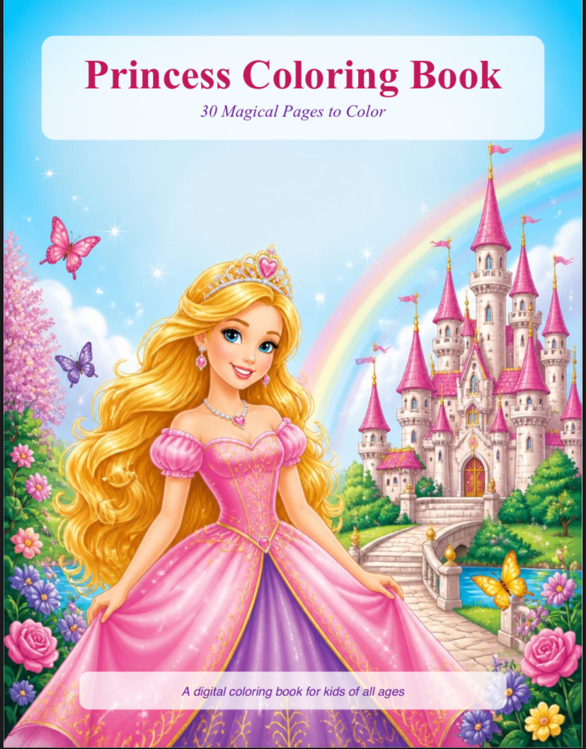Princess colouring book