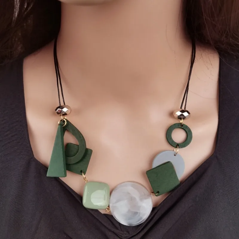 MEKIMI JEWELRY-Retro Geometric Wooden