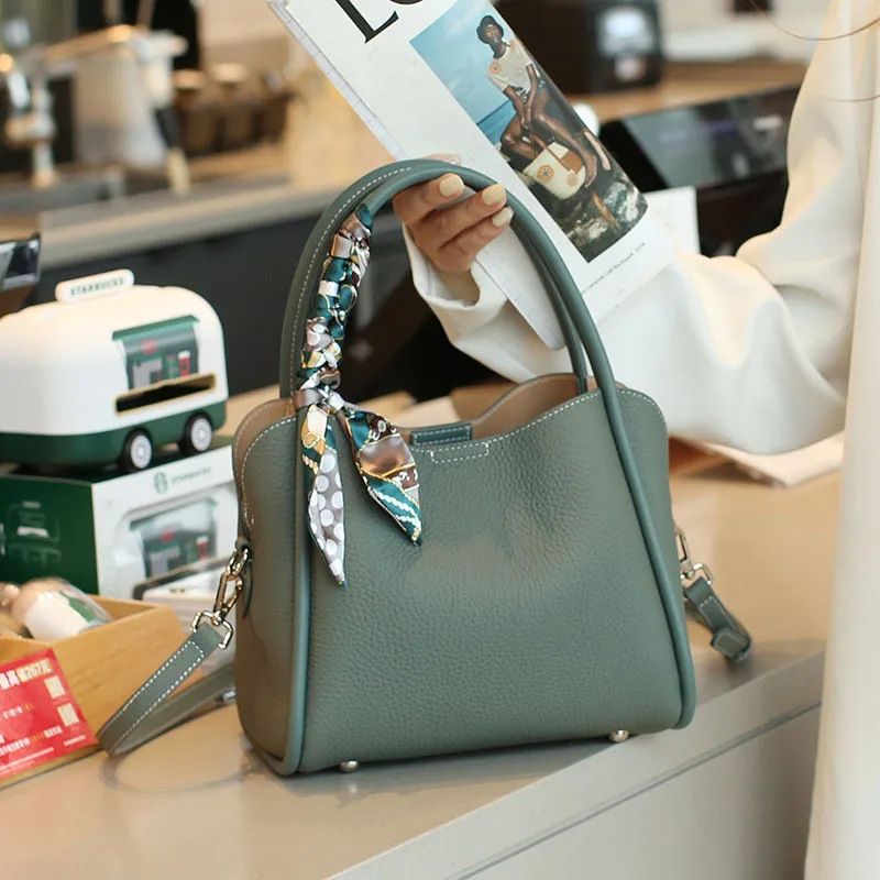 MAKOM BAGS- Soft Leather Bucket Bag
