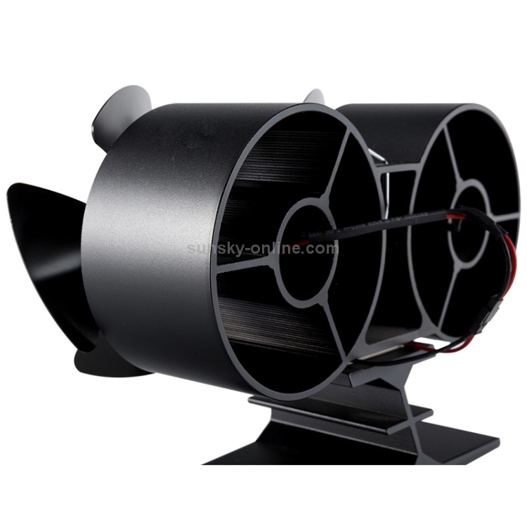 Double Head 8-Blade Aluminum Heat Powered Fireplac