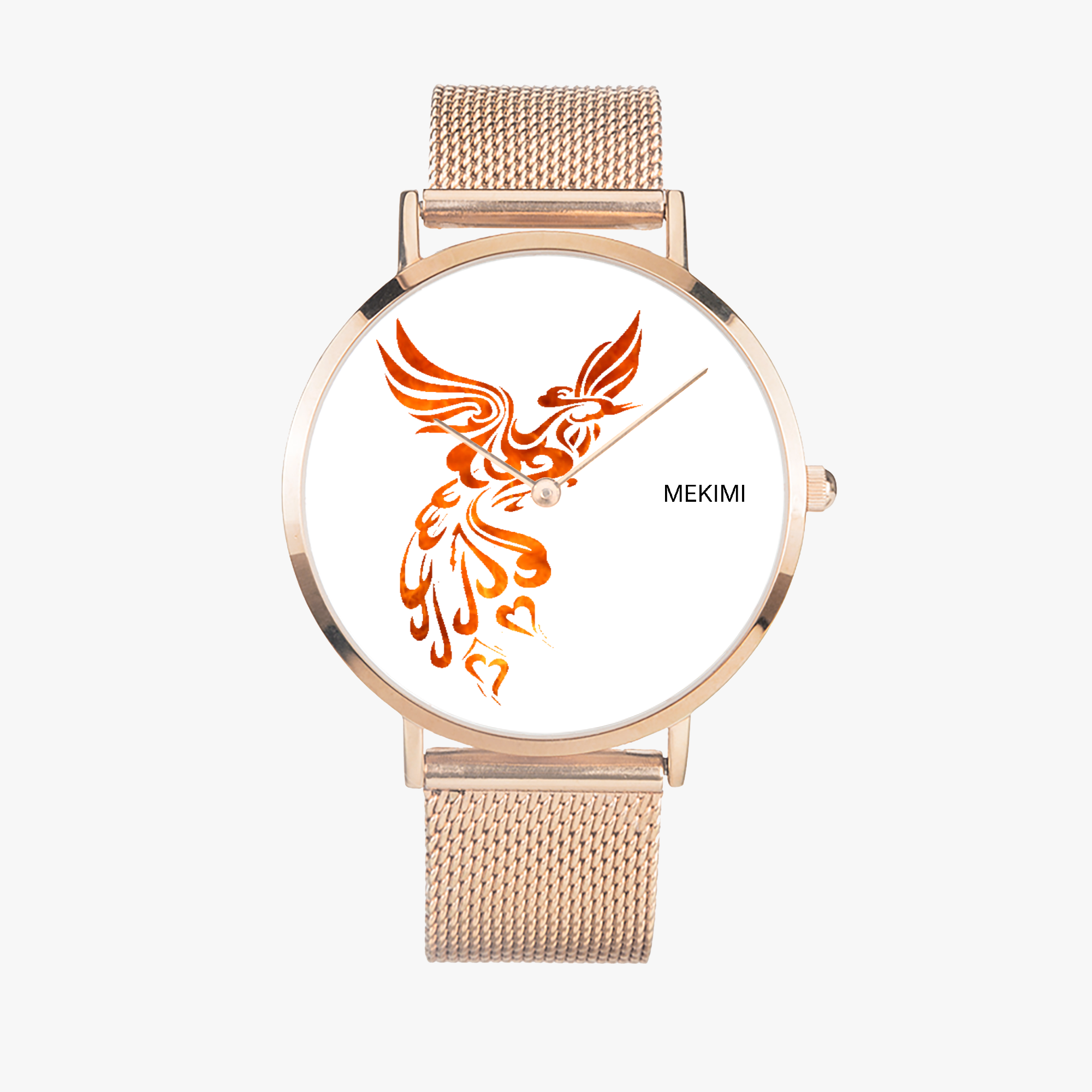 MEKIMI WATCH- Orange Phoenix Design Watch