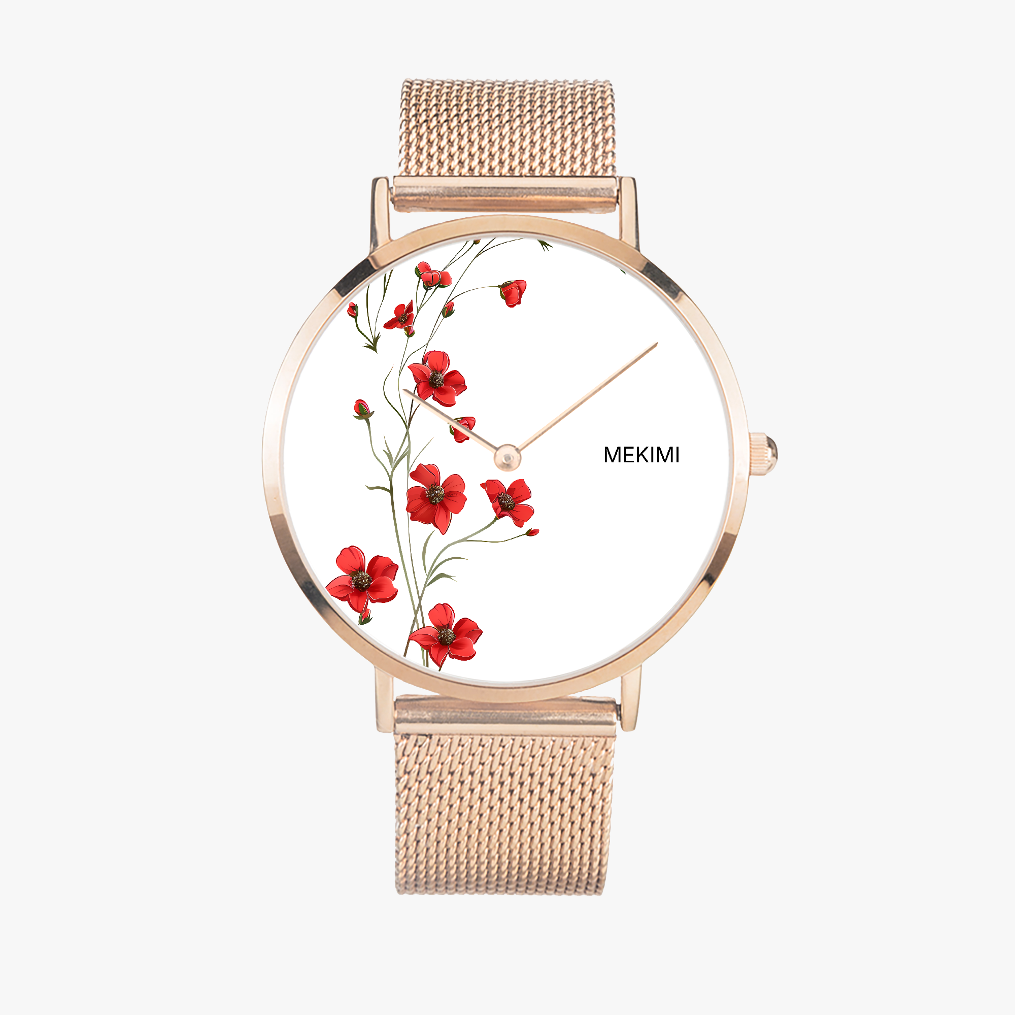 MEKIMI WATCH- Red flowers Watch