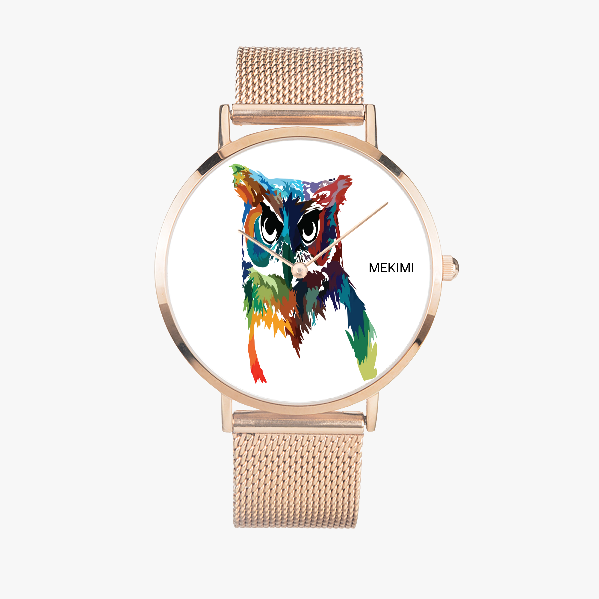 MEKIMI WATCH- Colorful Owl Artwork Watch