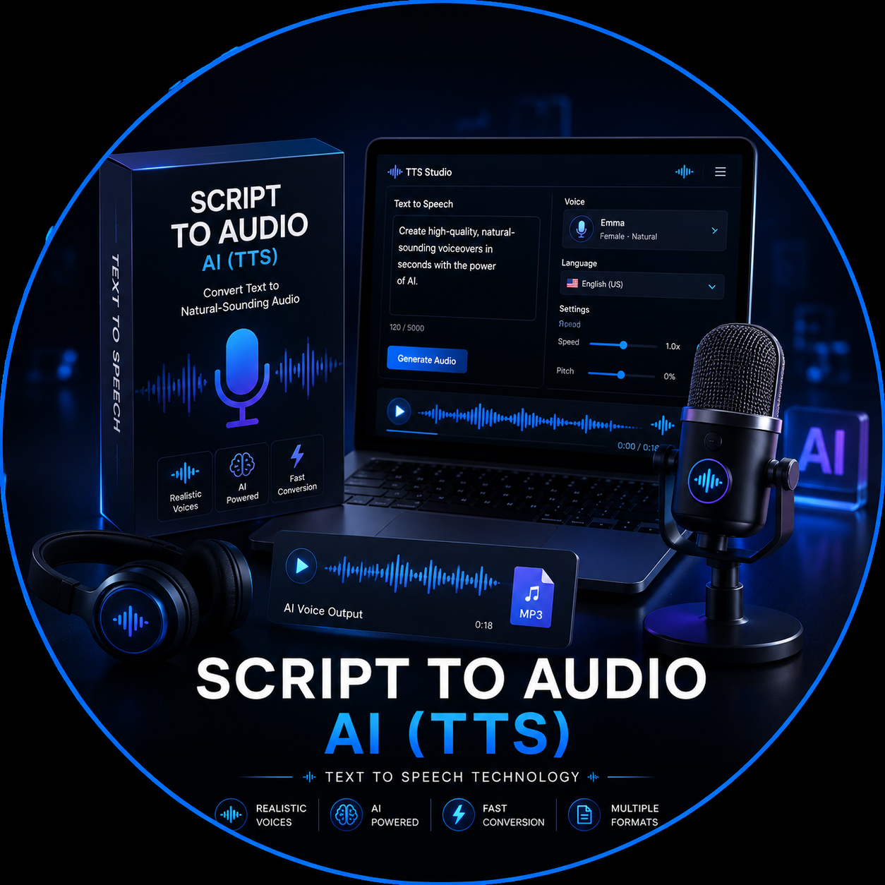 Script to Audio AI (TTs)