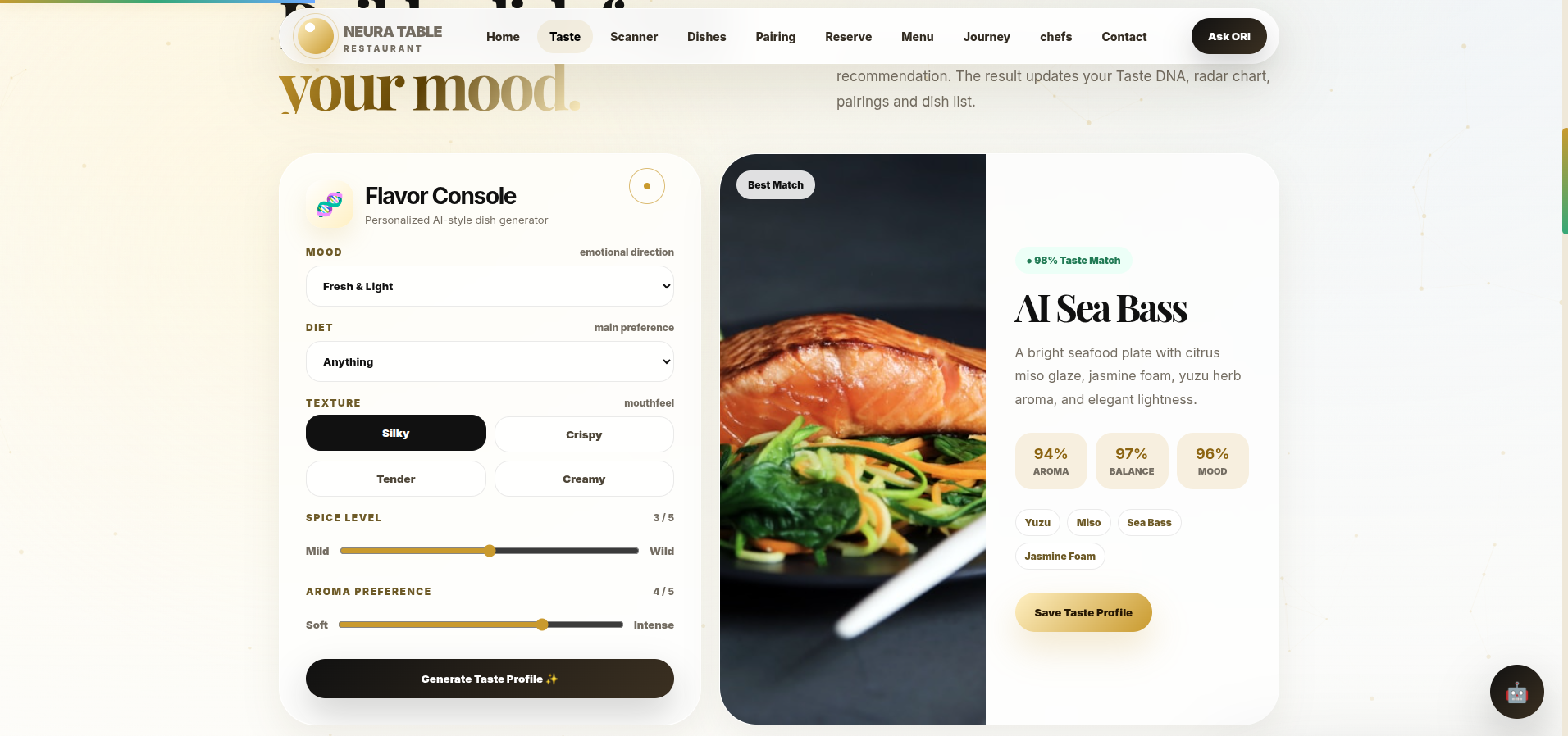 NEURA TABLE | Full Restaurant