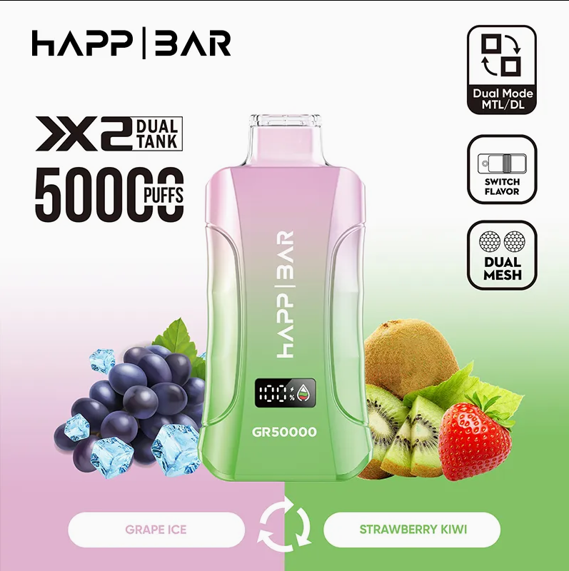 HAPP BAR Grape Ice & Strawberry Kiwi