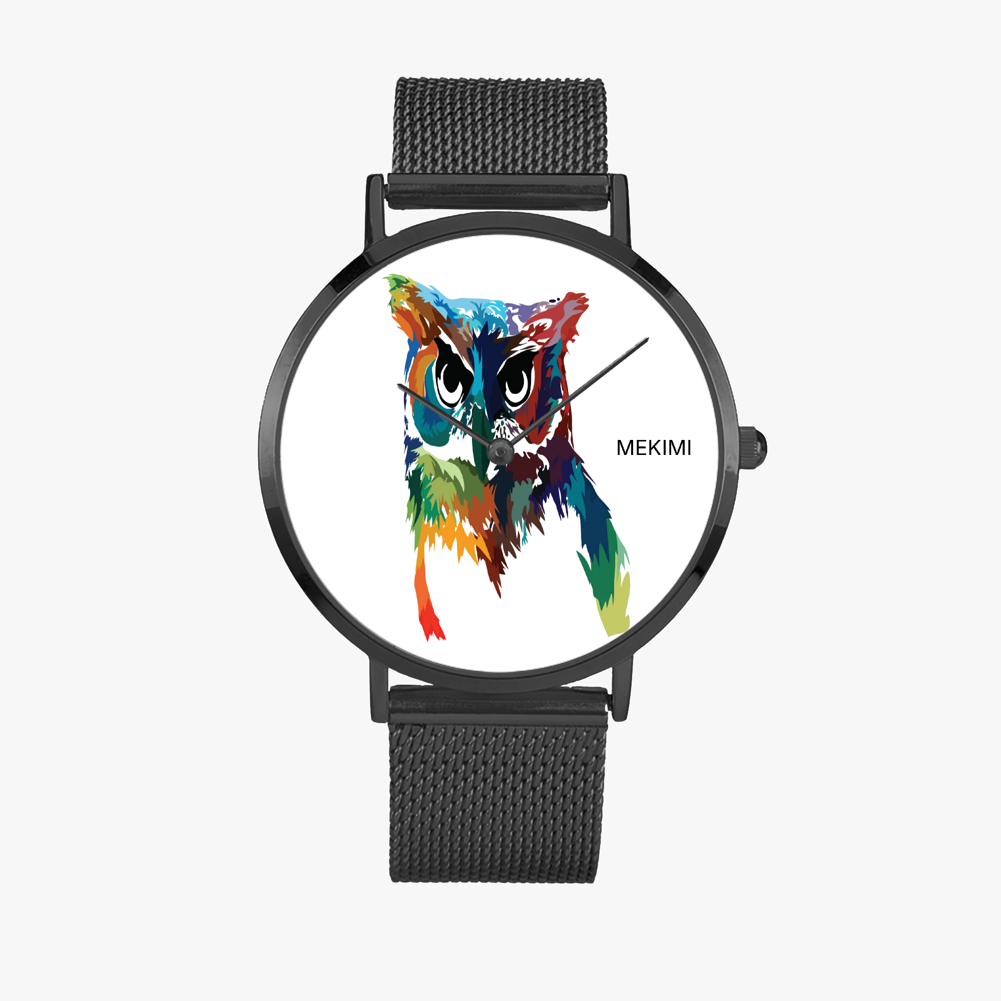 MEKIMI WATCH- Colorful Owl Artwork Watch