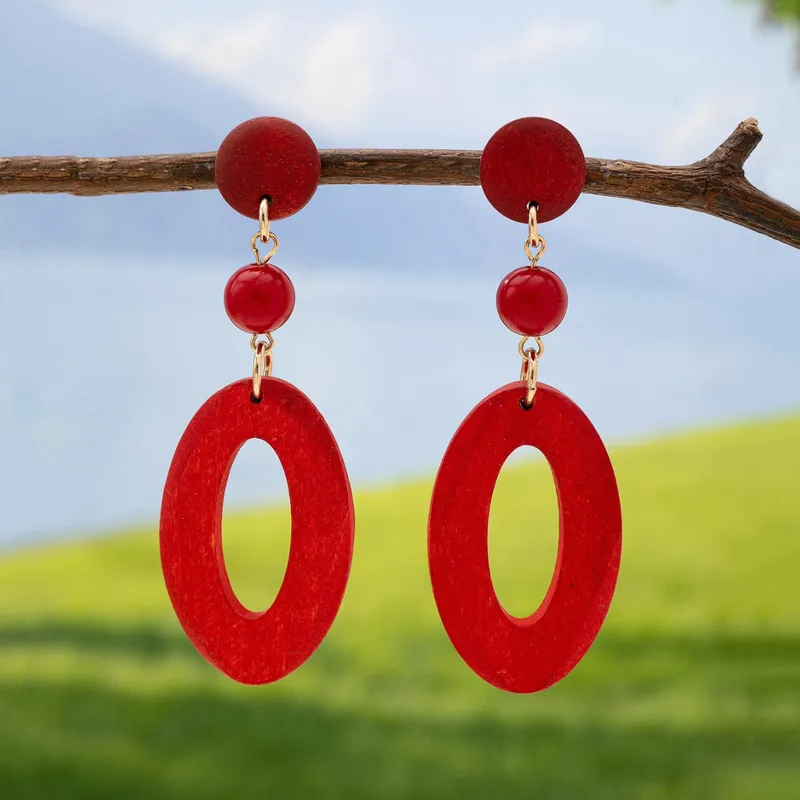 MEKIMI JEWELRY- Red Sunset Wood
