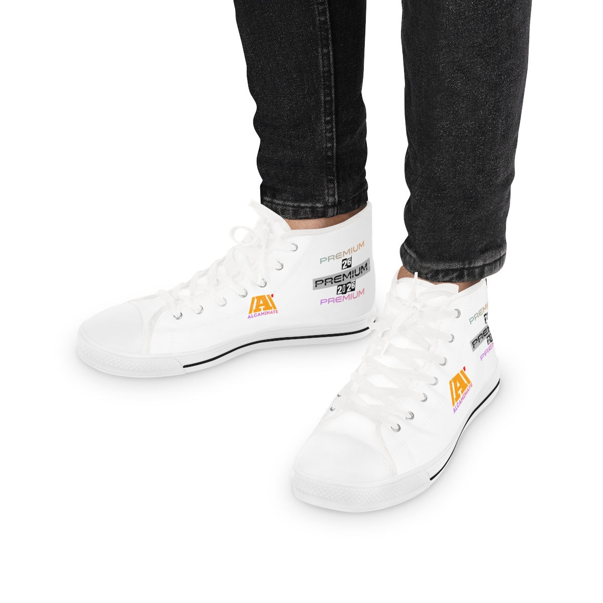 Alcaminate high top sneakers
