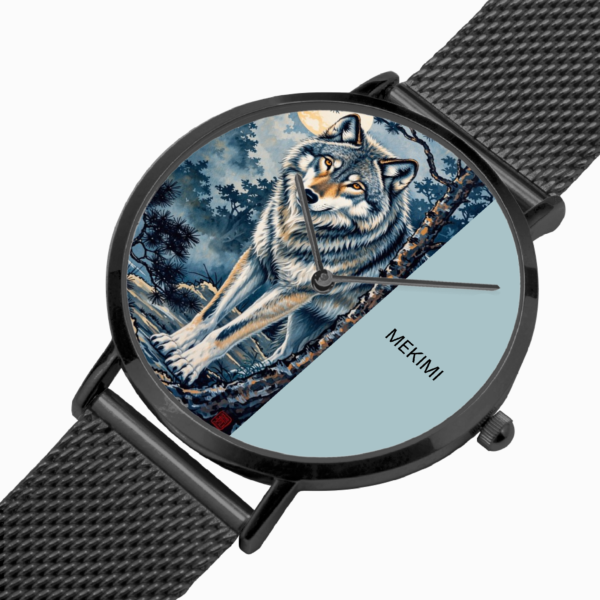 MEKIMI WATCH-Moonlit Wolf Guardian Watch