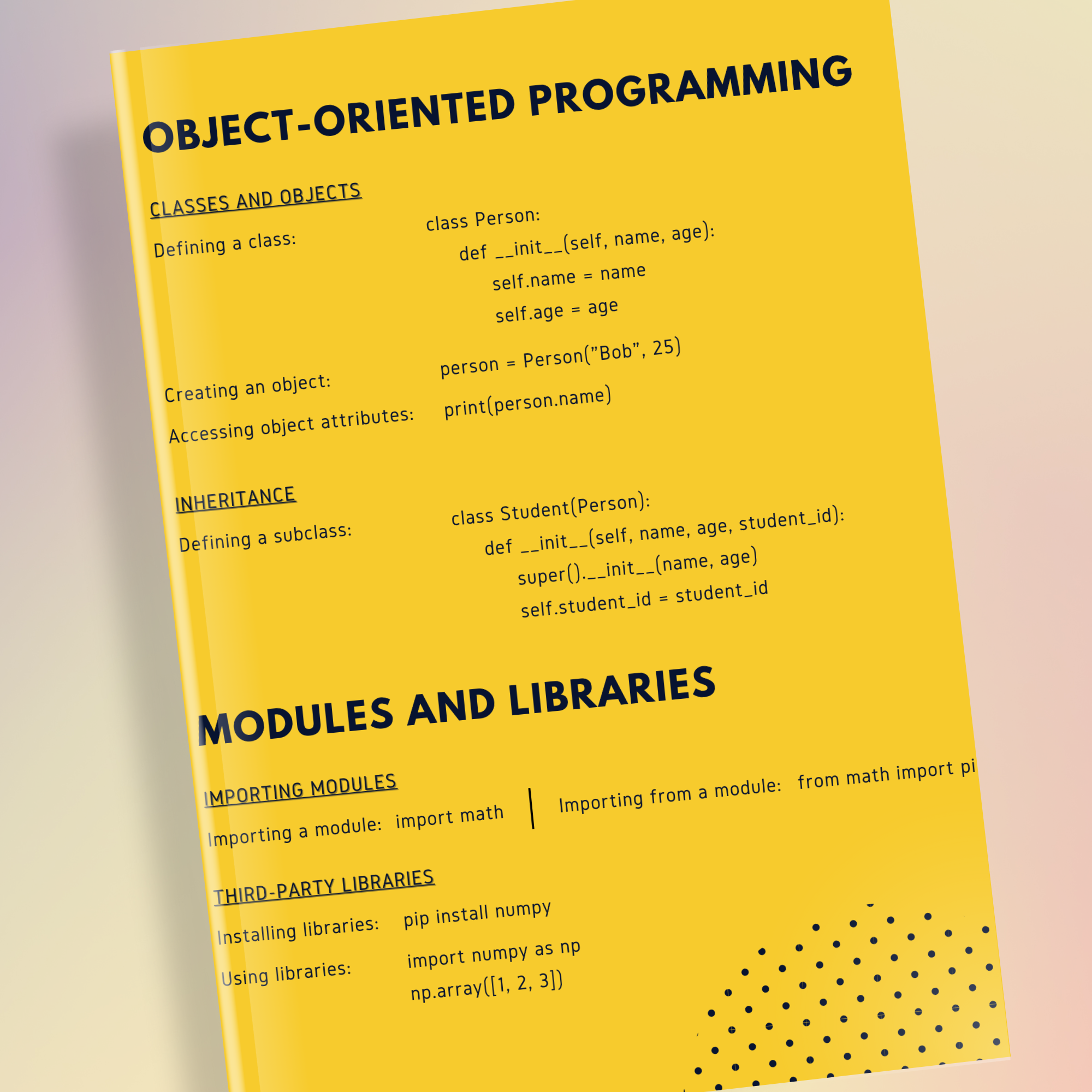 Beginner Python Programming Cheat Sheet