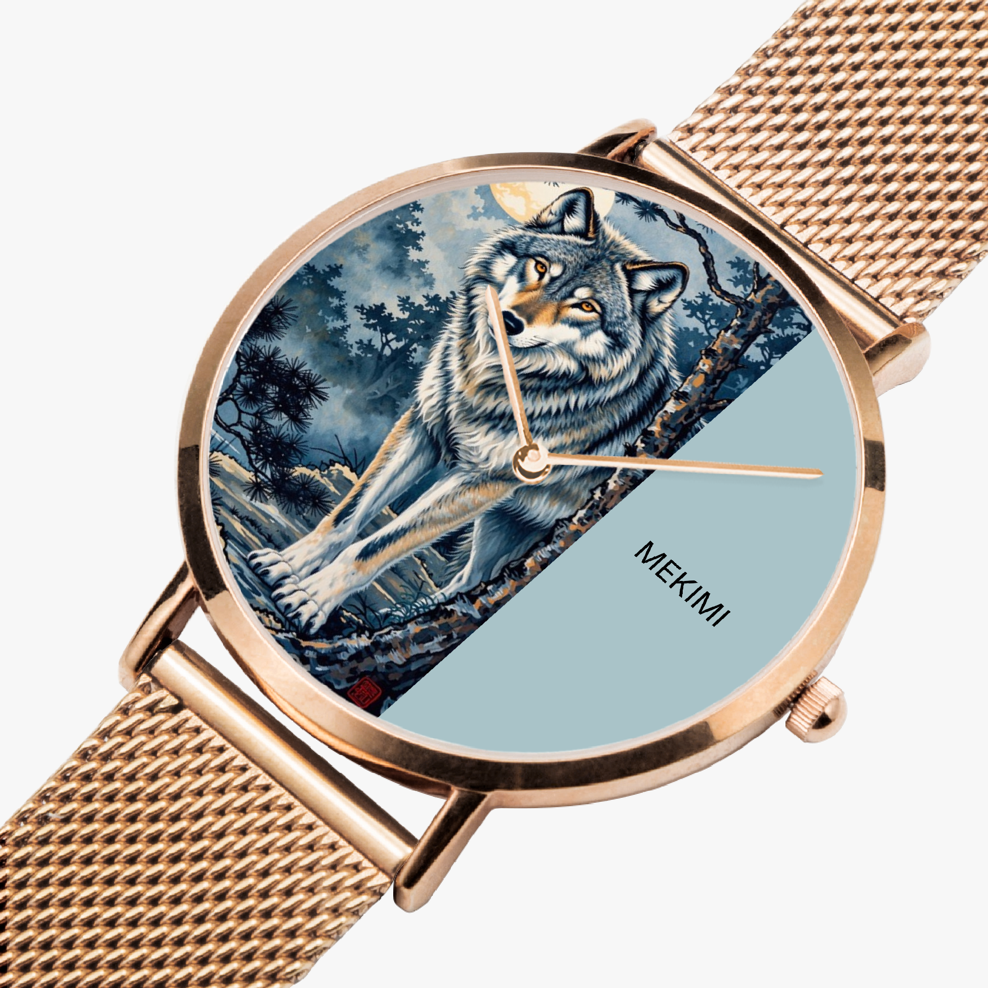 MEKIMI WATCH-Moonlit Wolf Guardian Watch