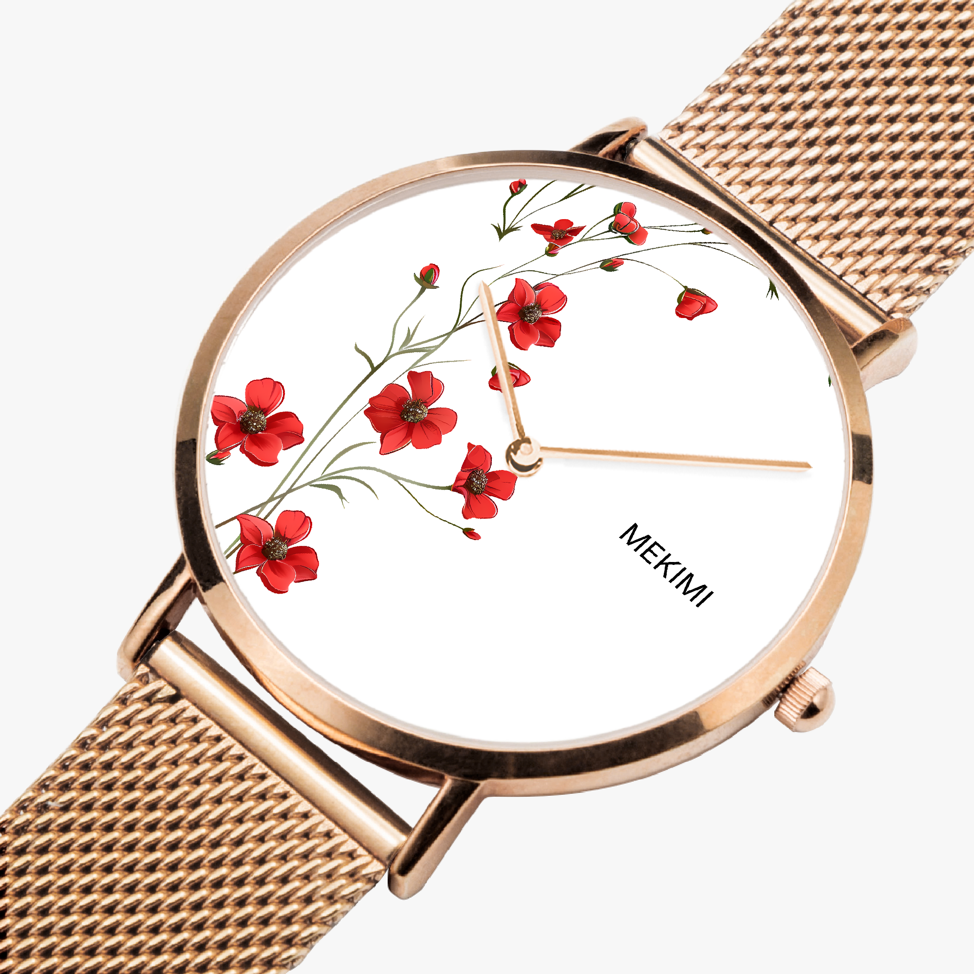 MEKIMI WATCH- Red flowers Watch