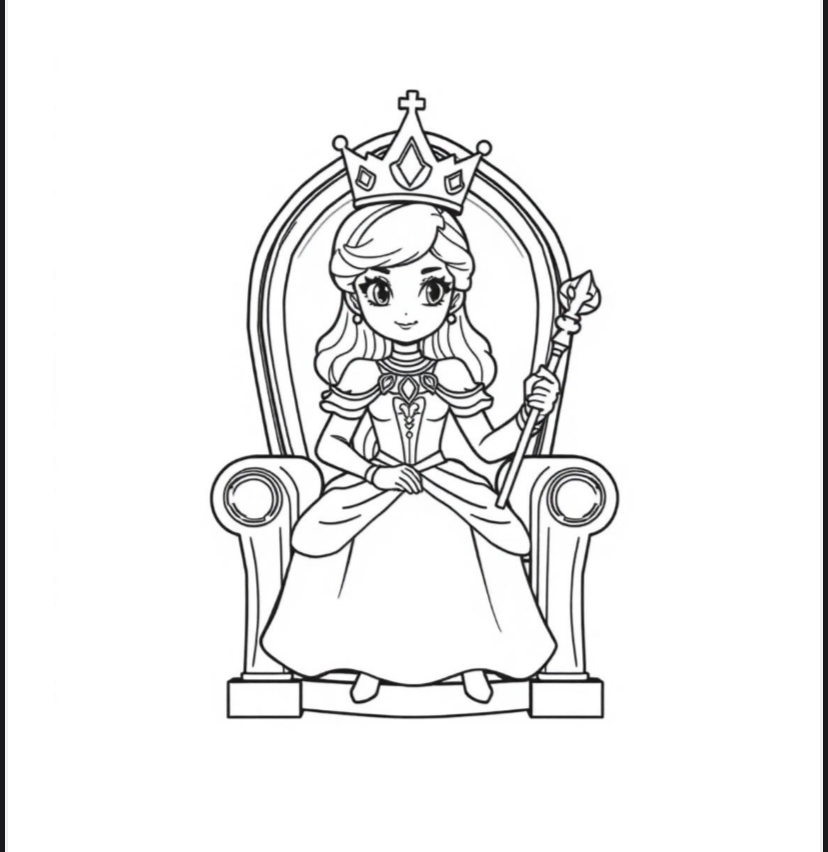 Princess colouring book