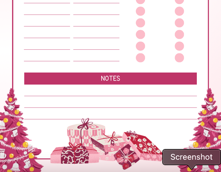 Elegant Christmas Gift List Planner