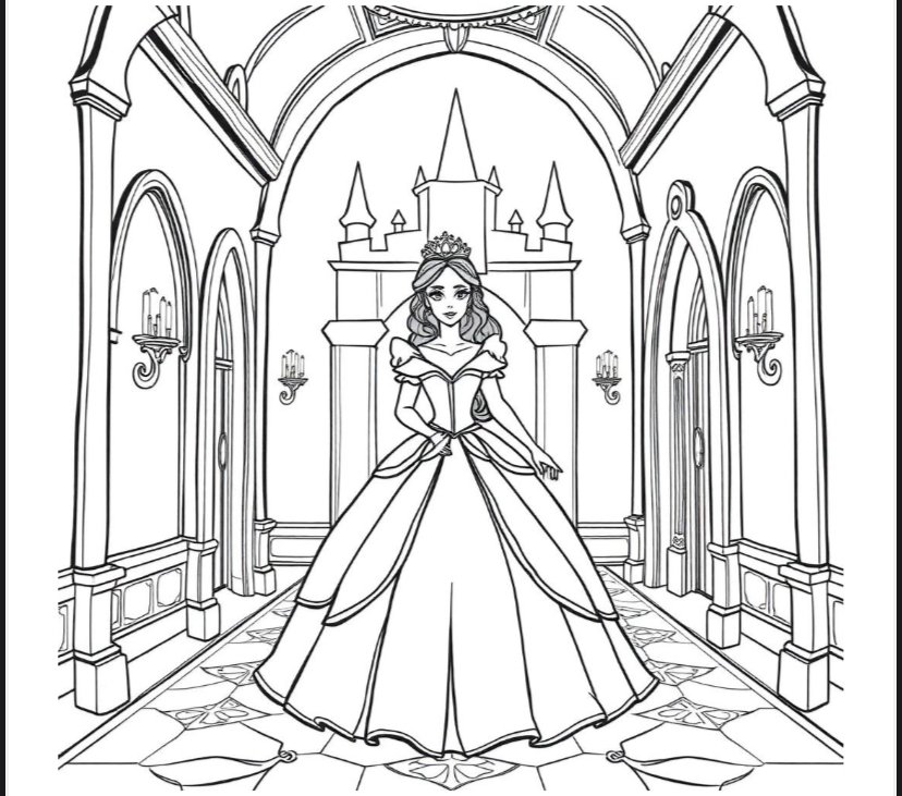 Princess colouring book