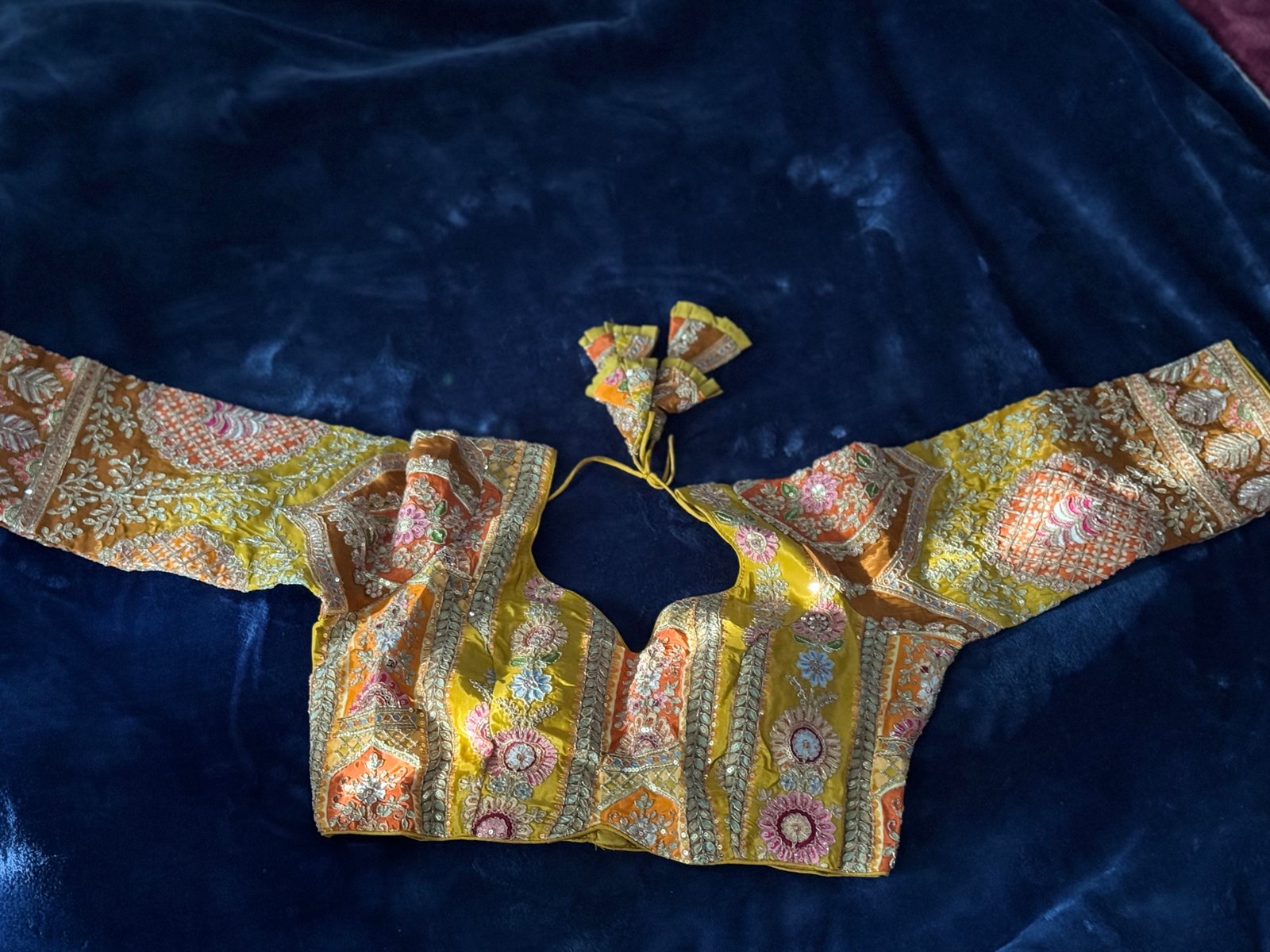 Green embroidered Blouse image