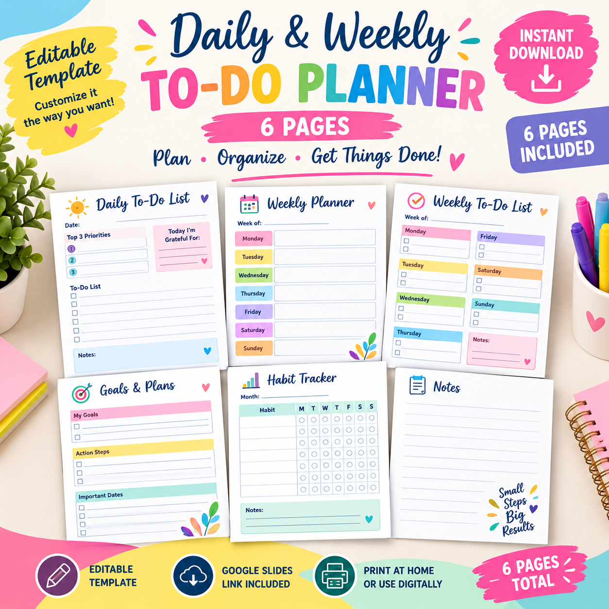 Daily & Weekly To-Do Planner