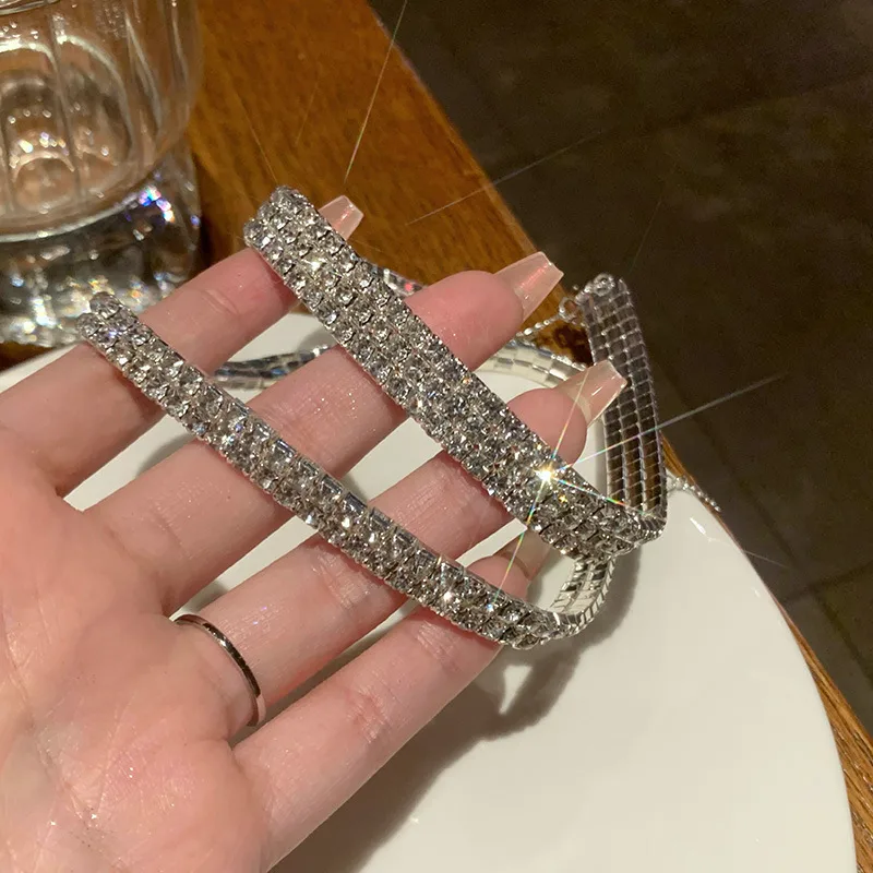 MEKIMI JEWELRY- Glam Geometric Rhinestones Choker