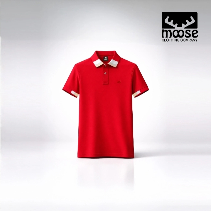 Moose Men's Triple Stripe Polo T-Shirts