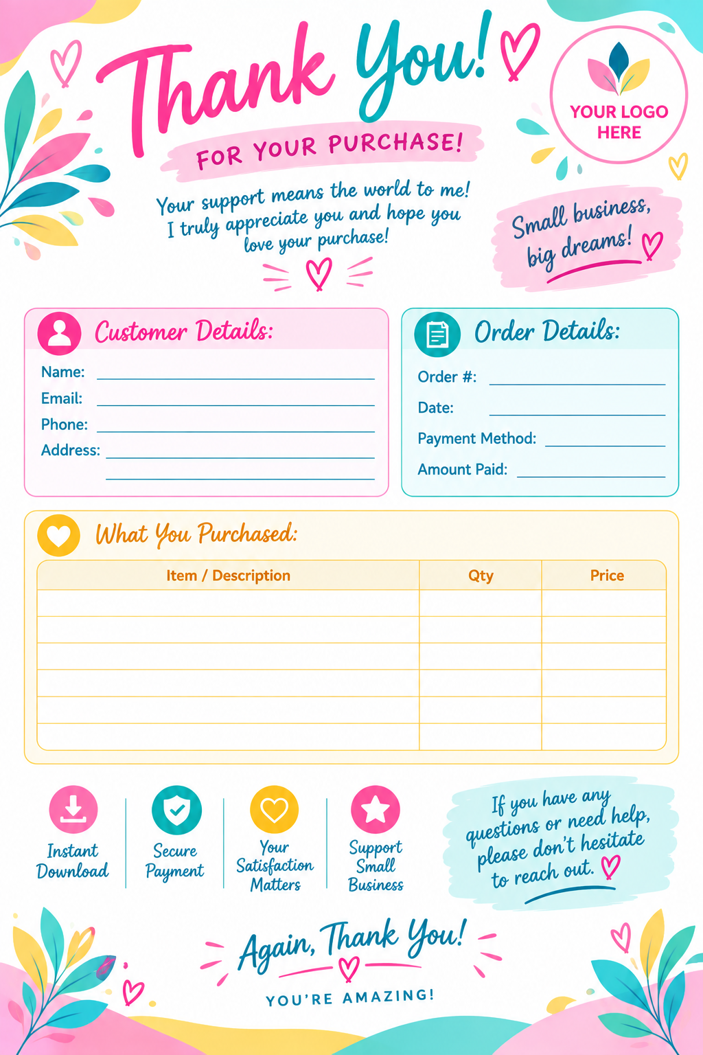 6-Page Invoice Template Bundle