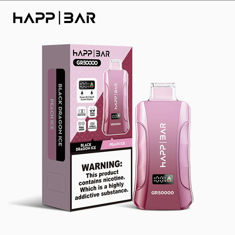 HAPP BAR Black Dragon Ice & Peach Ice