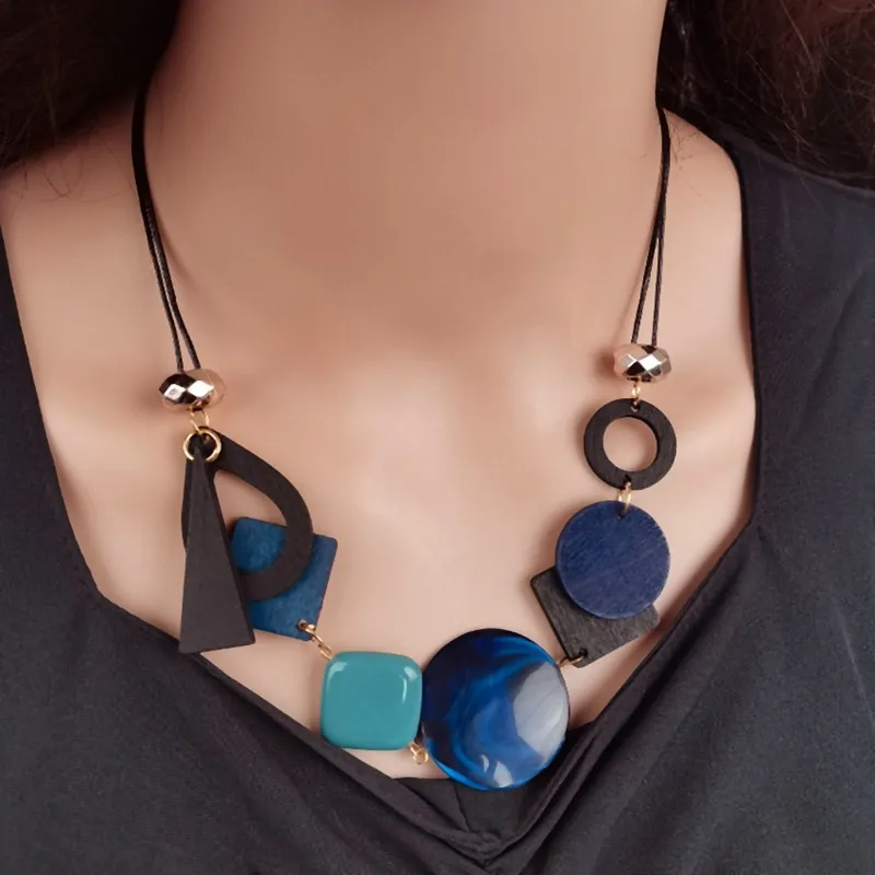 MEKIMI JEWELRY-Retro Geometric Wooden