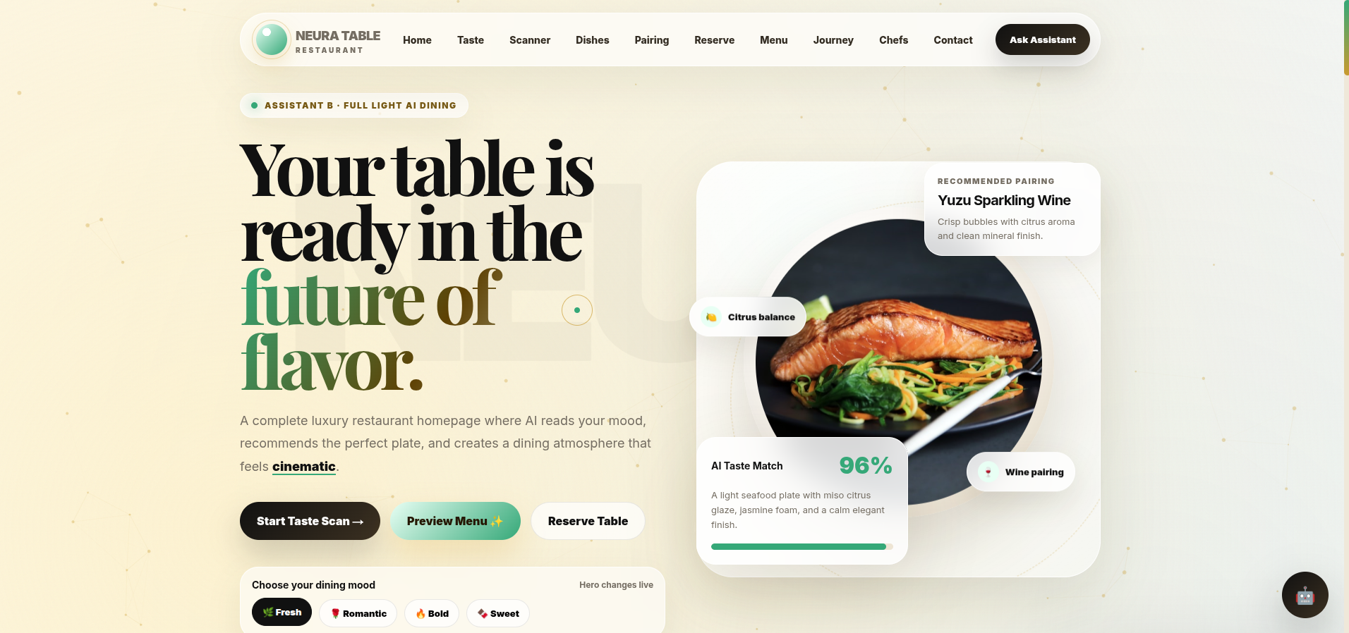 NEURA TABLE | Full Restaurant