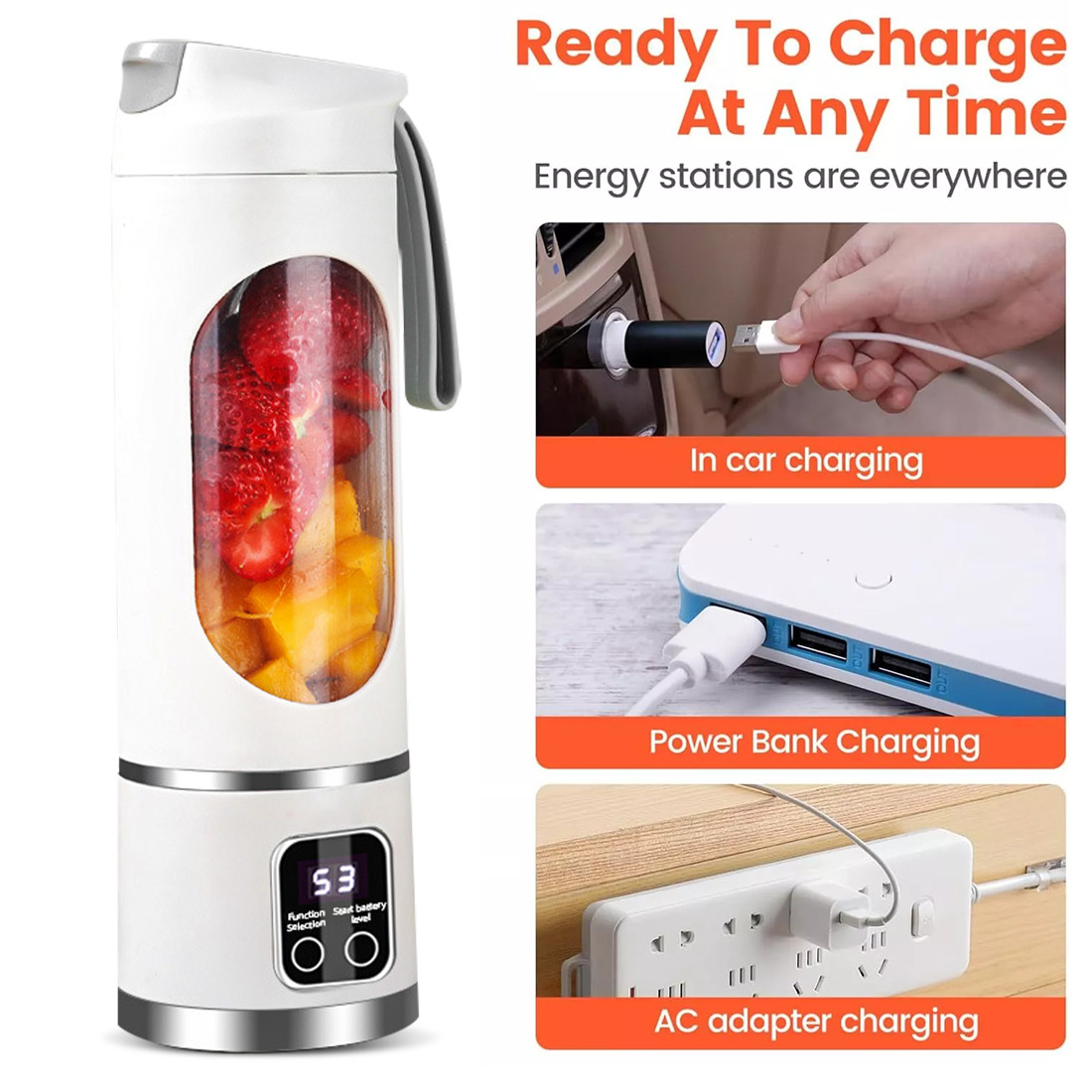 Portable USB Rechargeable Juicer Cup Electric
