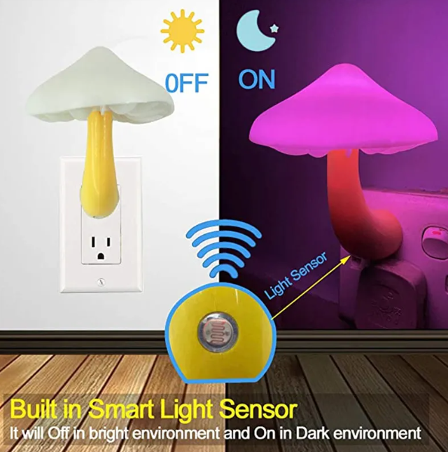 LED Night Light Mushroom Wall