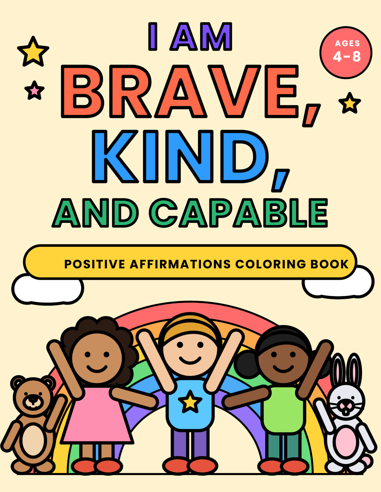 Positive Affirmations Coloring Book for Kids