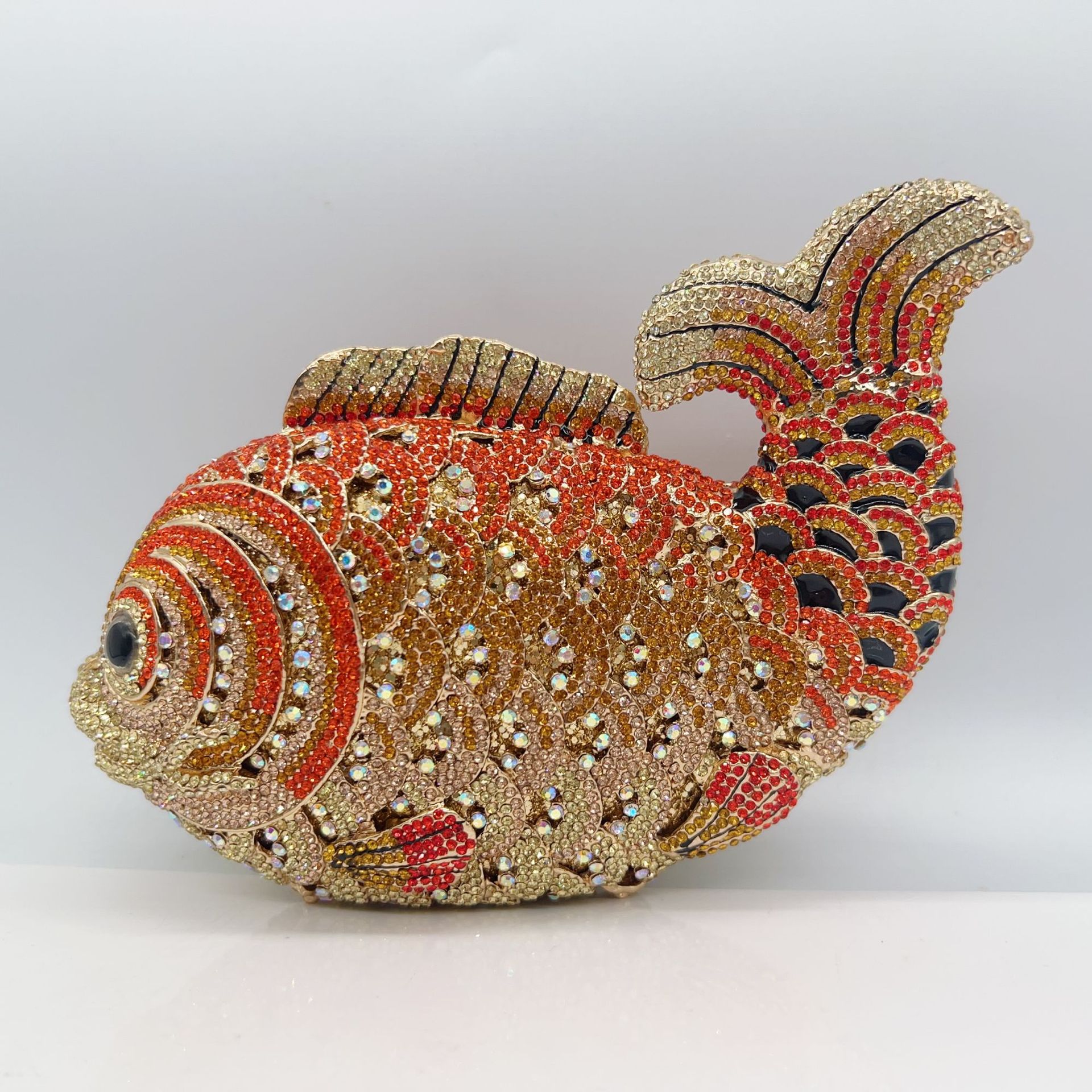 Rhinestone Fish Clutch Evening Bag