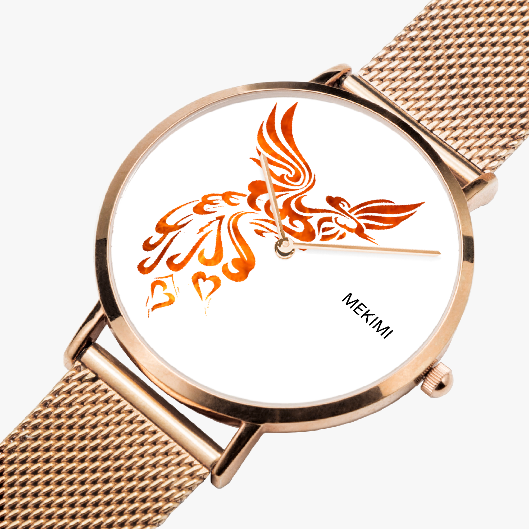 MEKIMI WATCH- Orange Phoenix Design Watch